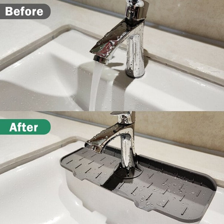 Silicone Faucet Splash Guard Kitchen Sink Mat – Drainage Mat for Sink Countertop