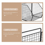 Wall-Mounted Double Layer Kitchen Storage Basket – Carbon Steel Kitchen Organizer