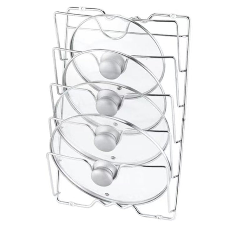 Wall-Mounted 5-Tier Kitchen Pot Lid Organizer Rack – Kitchen Storage Holder