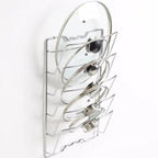 Wall-Mounted 5-Tier Kitchen Pot Lid Organizer Rack – Kitchen Storage Holder