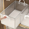 Transparent PVC Storage Box with Steel Frame – Organizer Basket for Home & Dorm