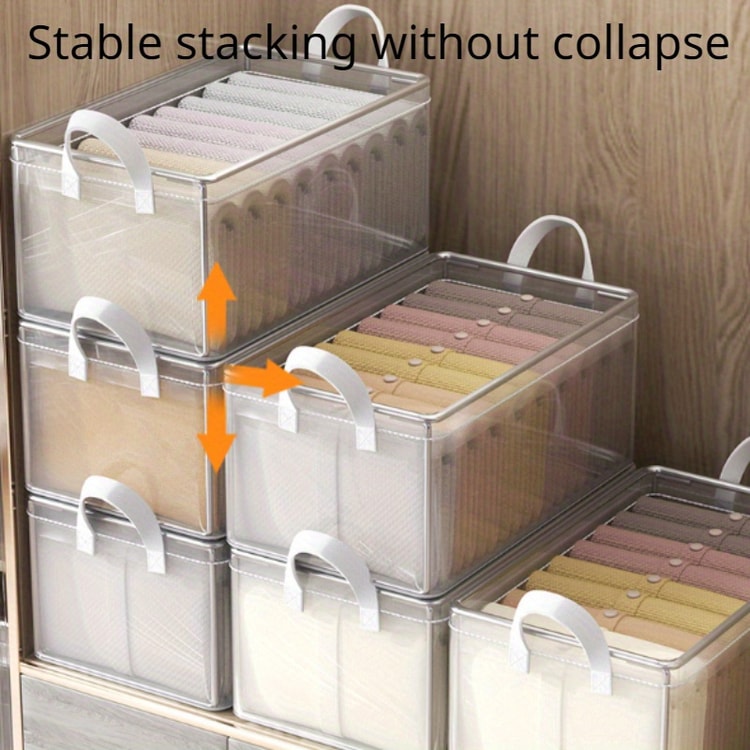 Transparent PVC Storage Box with Steel Frame – Organizer Basket for Home & Dorm