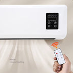 Wall-Mounted Portable Electric Fan Heater with Remote – Compact Indoor Space Heater