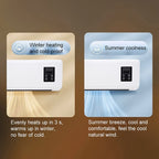 Wall-Mounted Portable Electric Fan Heater with Remote – Compact Indoor Space Heater