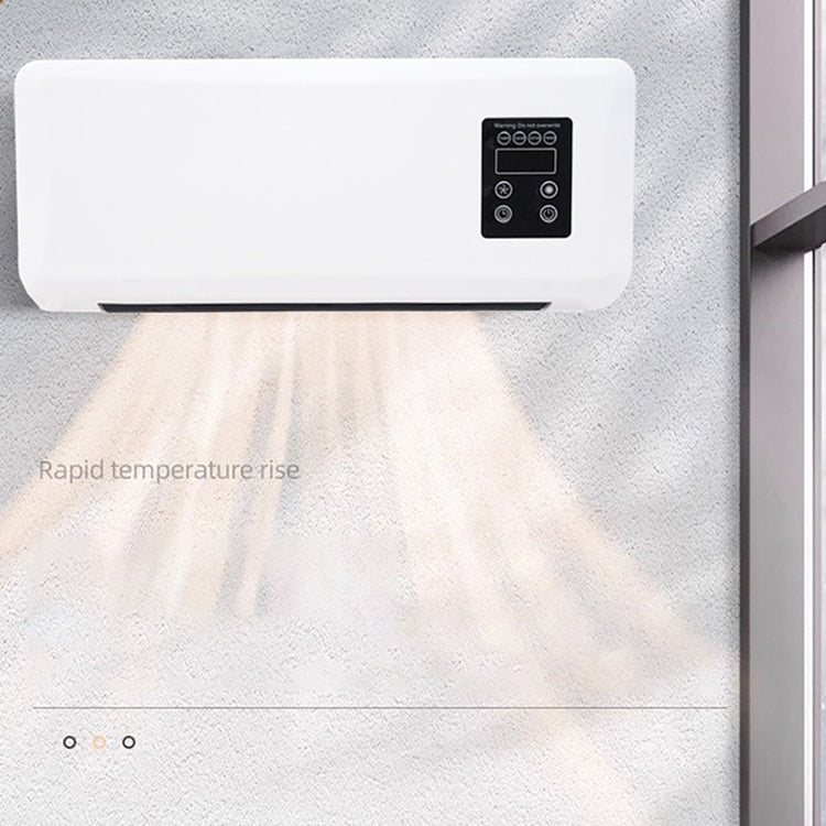 Wall-Mounted Portable Electric Fan Heater with Remote – Compact Indoor Space Heater