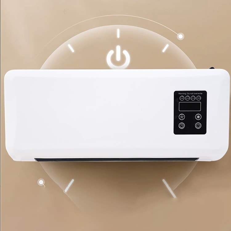 Wall-Mounted Portable Electric Fan Heater with Remote – Compact Indoor Space Heater