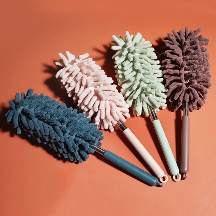 Telescopic Microfiber Dust Brush Stainless Steel Handle for Easy Ceiling Cleaning