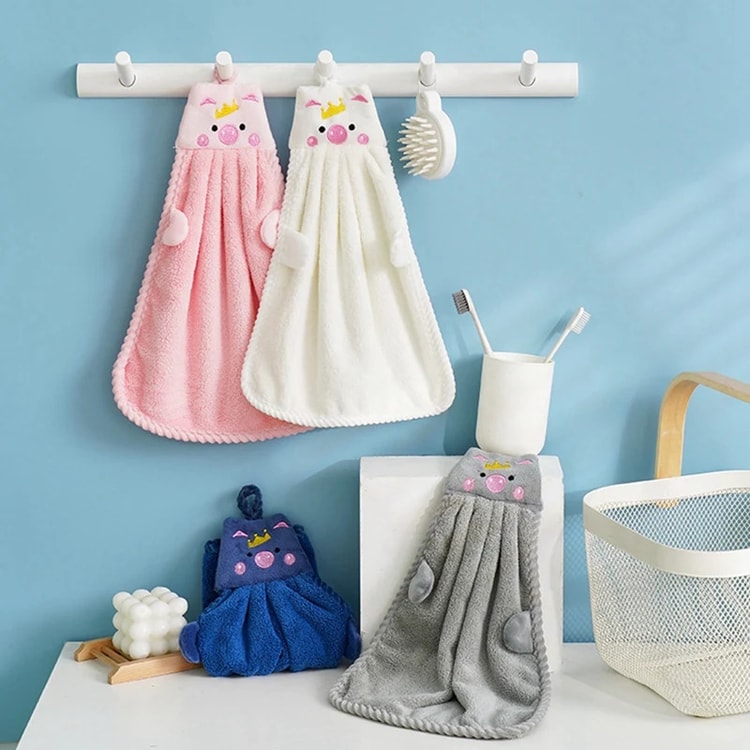 Coral Velvet Hand Towel – Soft Absorbent Kitchen & Bathroom Cleaning Towel