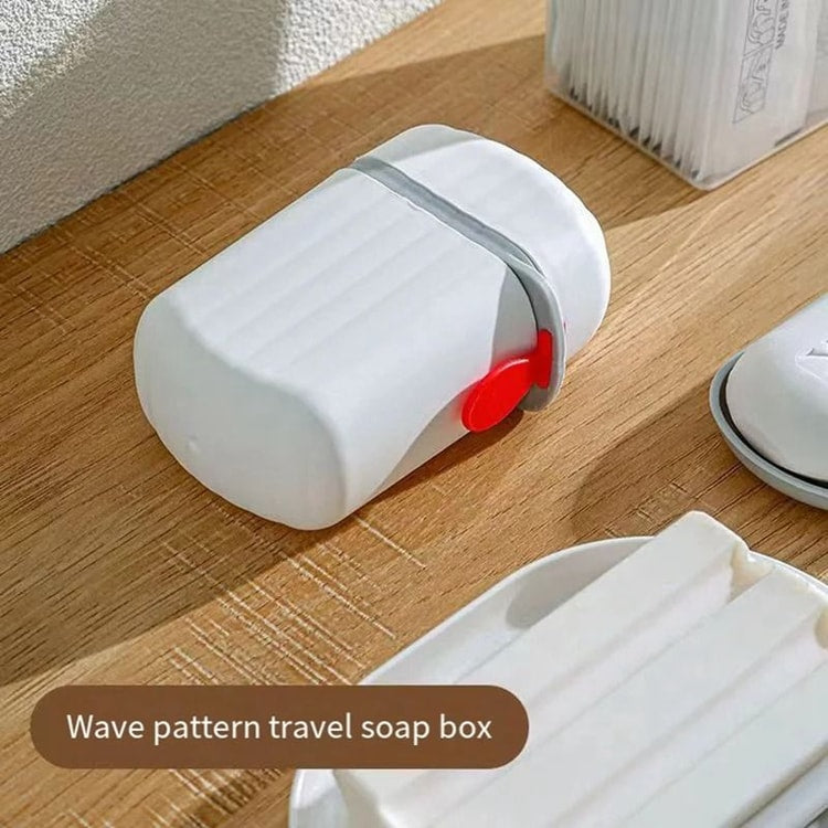Portable Soap Box with Drain Tray – Travel Soap Storage Case for Outdoor Use
