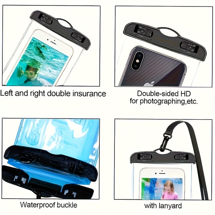 Phone Dry Bag Pouch with Clear Touchscreen Window – Travel & Outdoor Protective Case