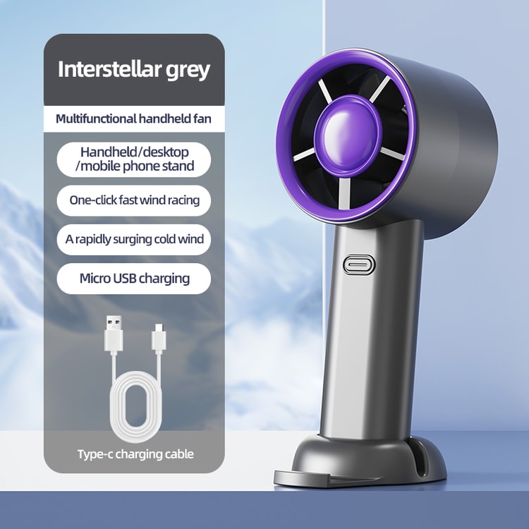 Portable Mini Fan with Phone Stand – USB Rechargeable Fan for Travel, Office & Outdoor Use