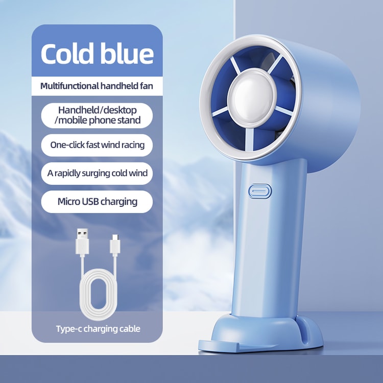 Portable Mini Fan with Phone Stand – USB Rechargeable Fan for Travel, Office & Outdoor Use