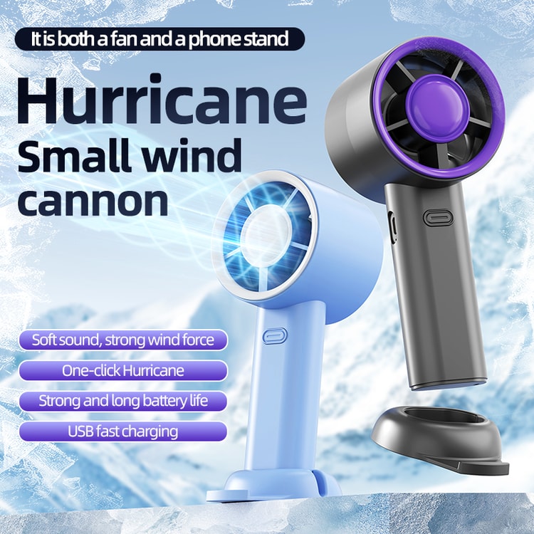 Portable Mini Fan with Phone Stand – USB Rechargeable Fan for Travel, Office & Outdoor Use