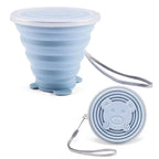 180ML Portable Silicone Folding Cup – Collapsible Travel Mug with Lid for Outdoor & Camping