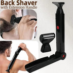 Electric Back Shaver for Men – Rechargeable Groomer with Foldable Handle & Body Hair Trimmer
