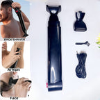 Electric Back Shaver for Men – Rechargeable Groomer with Foldable Handle & Body Hair Trimmer