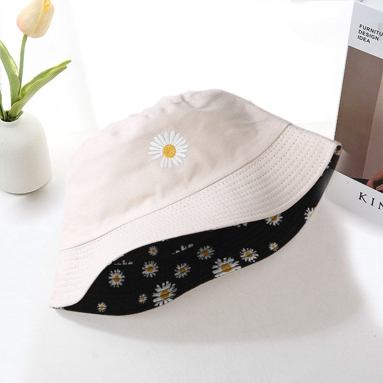 Reversible Floral Bucket Hat for Women