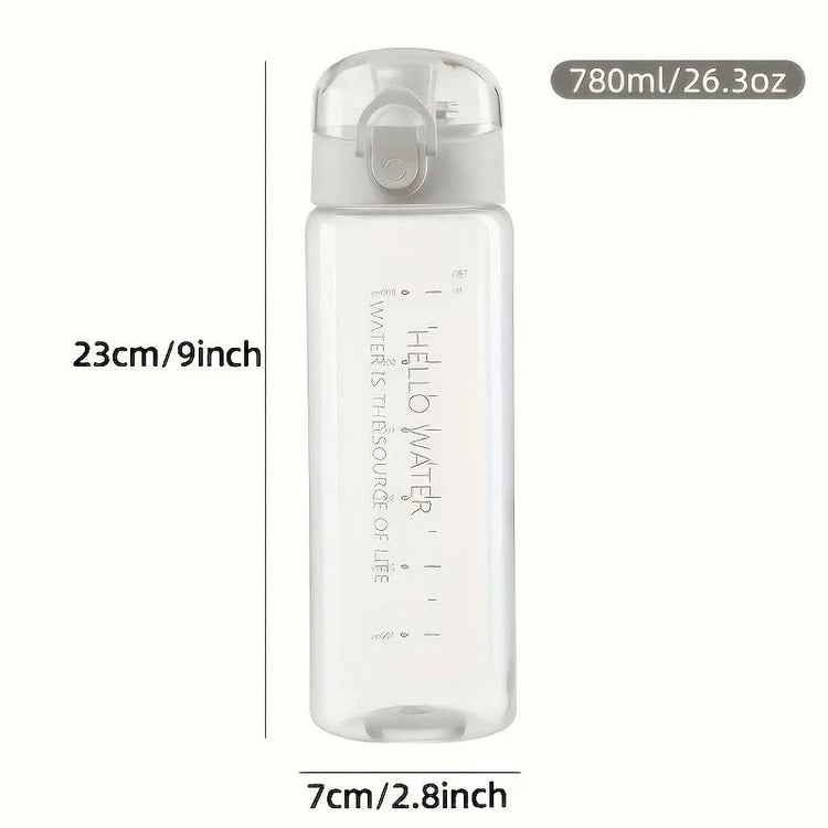 780ml BPA-Free Plastic Water Bottle Large Capacity Leak-Resistant Reusable Bottle for Travel Sports Outdoor and Everyday Use