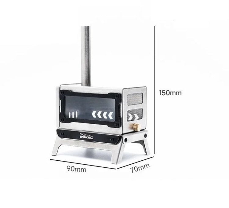 Mini Folding Fire Stove Portable Outdoor Wood Burning Stove Compact Camping Stove for Travel Picnic and Tabletop Use