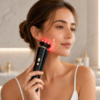 Red Light Facial Massager for Face and Neck 3-in-1 Handheld Beauty Massage Device for Skincare and Self Care