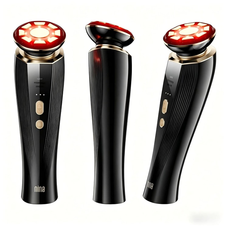 Red Light Facial Massager for Face and Neck 3-in-1 Handheld Beauty Massage Device for Skincare and Self Care