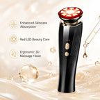 Red Light Facial Massager for Face and Neck 3-in-1 Handheld Beauty Massage Device for Skincare and Self Care