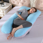 U-Shaped Pillowcase Cotton Cover for Pregnancy Maternity Nursing Body Pillow and Everyday Rest