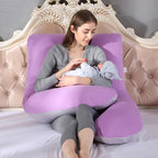 U-Shaped Pillowcase Cotton Cover for Pregnancy Maternity Nursing Body Pillow and Everyday Rest