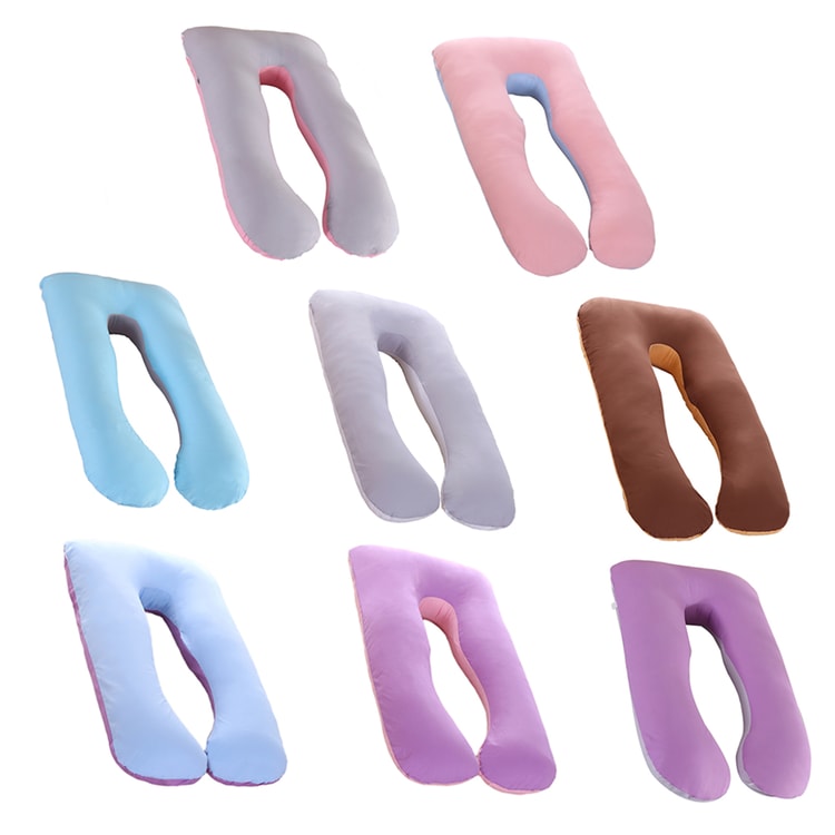 U-Shaped Pillowcase Cotton Cover for Pregnancy Maternity Nursing Body Pillow and Everyday Rest