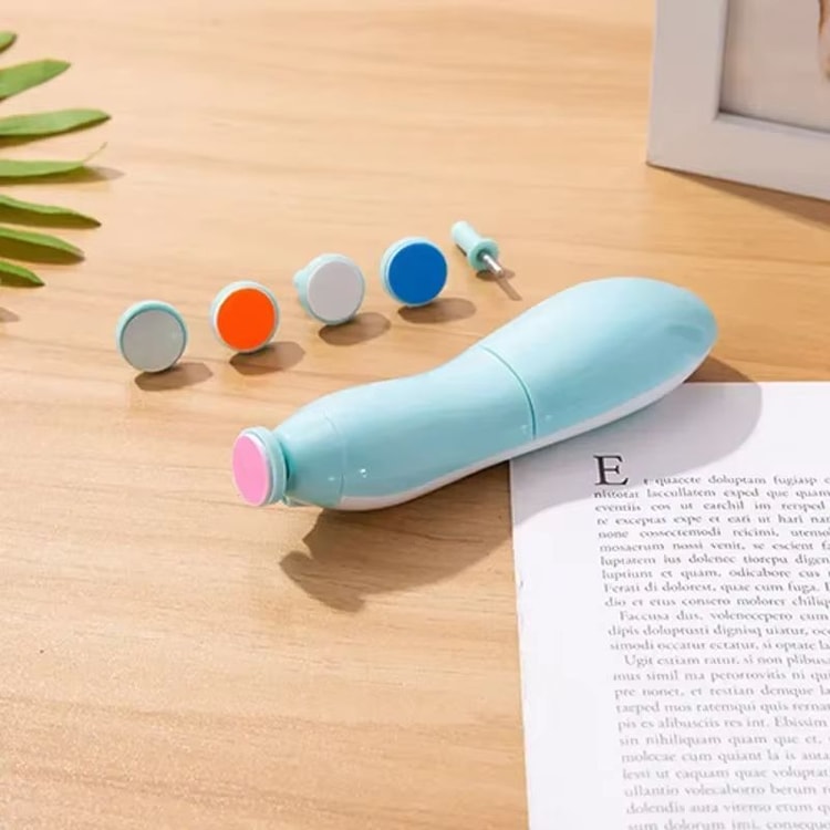 Electric Baby Nail Trimmer and Polisher Kit with Multiple Filing Heads for Infant and Toddler Nail Care