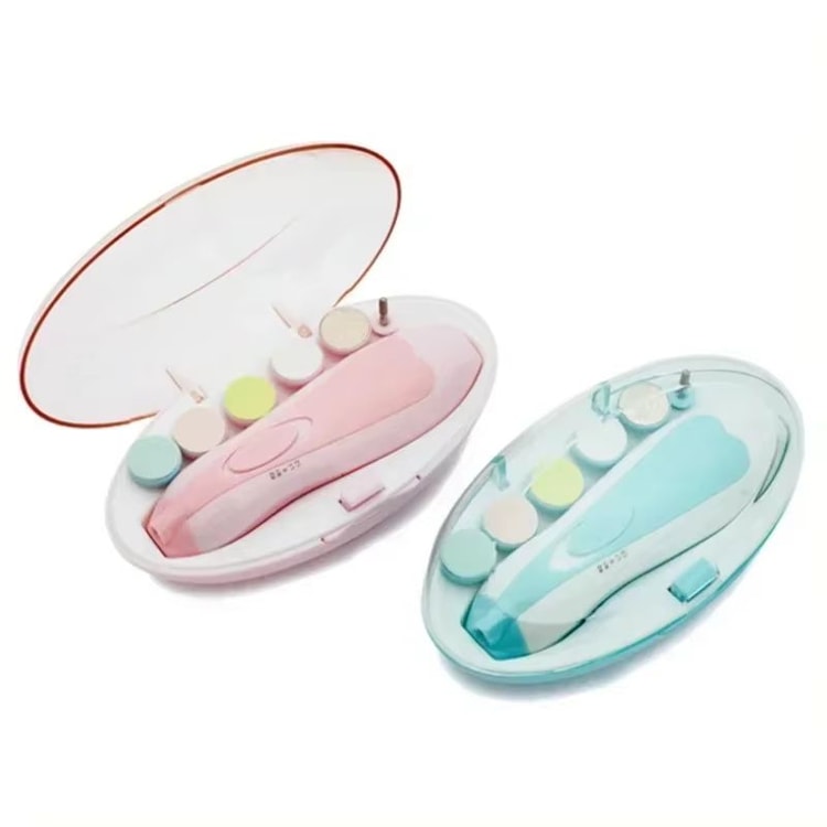 Electric Baby Nail Trimmer and Polisher Kit with Multiple Filing Heads for Infant and Toddler Nail Care