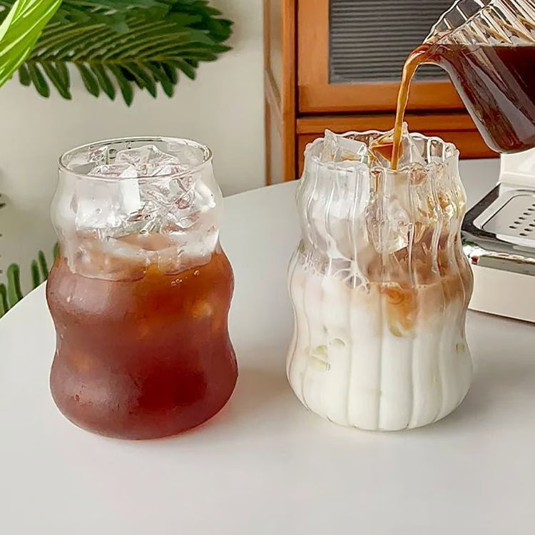 Heat-Resistant Striped Glass Cup