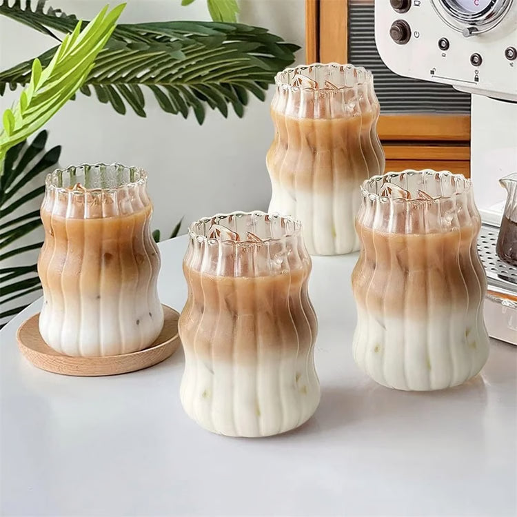 Heat-Resistant Striped Glass Cup