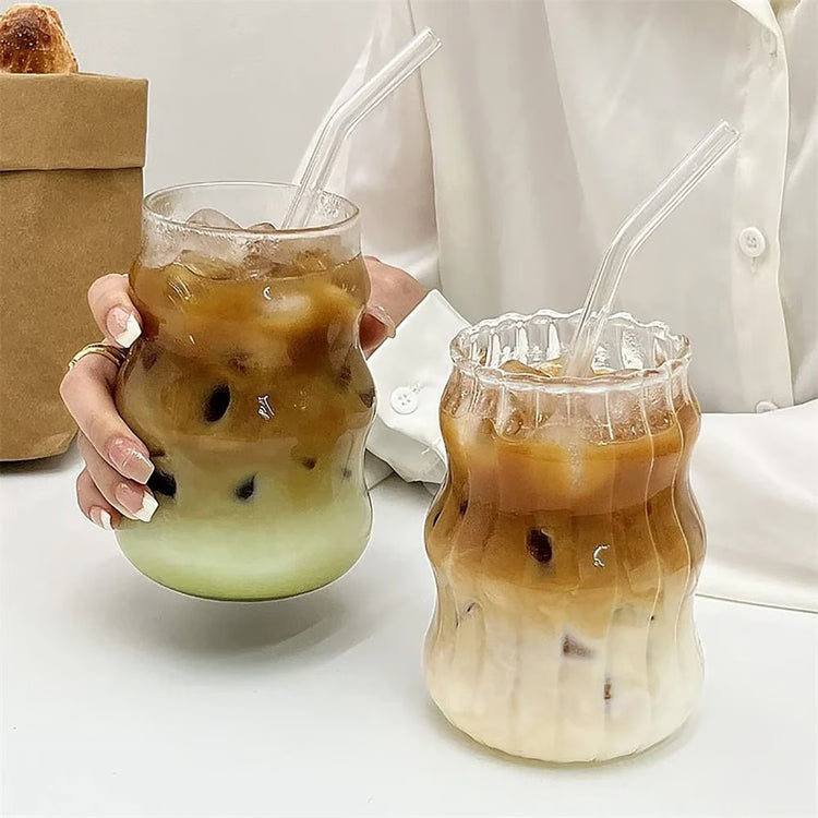 Heat-Resistant Striped Glass Cup
