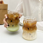 Heat-Resistant Striped Glass Cup