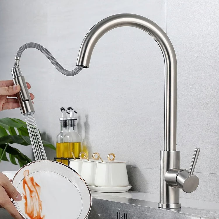 Hot & Cold Pull-Out Kitchen Faucet